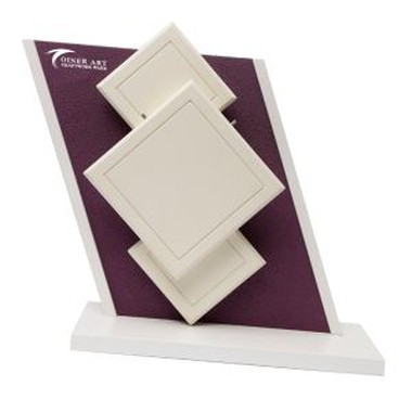 White and Purple Jewelry Display