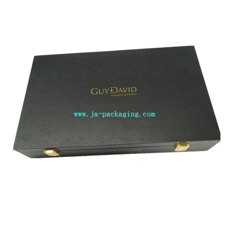 Brown Natural Wood Watch Box For 12-watch