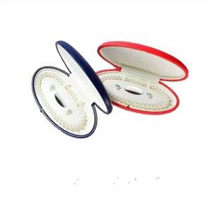 Oval Pearl Necklace Earrings Box